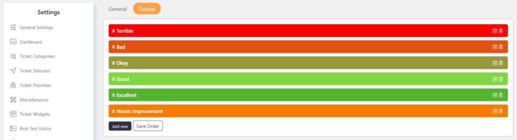 satisfaction survey ratings